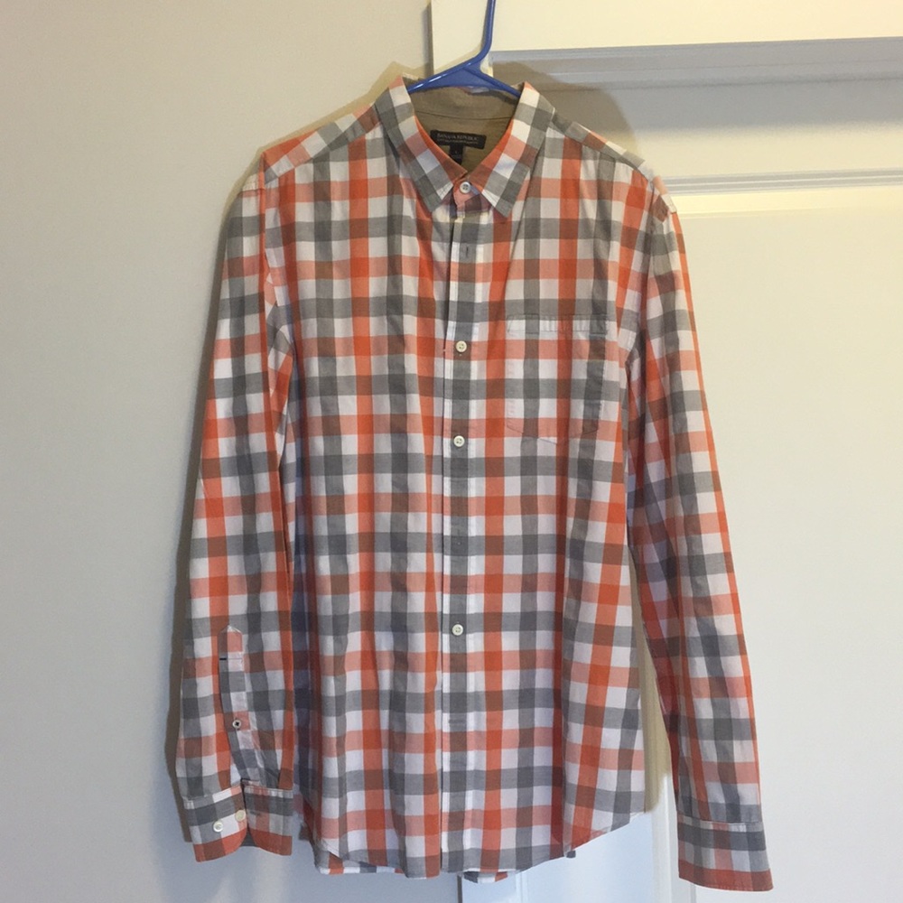 Banana Republic Plaid/Checkered Dress Shirt